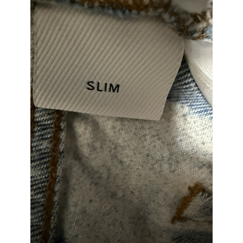 Burberry Denim Jeans Female Size 26 Seamill Monogram Motif Slim Fit Bleached - Picture 11 of 11